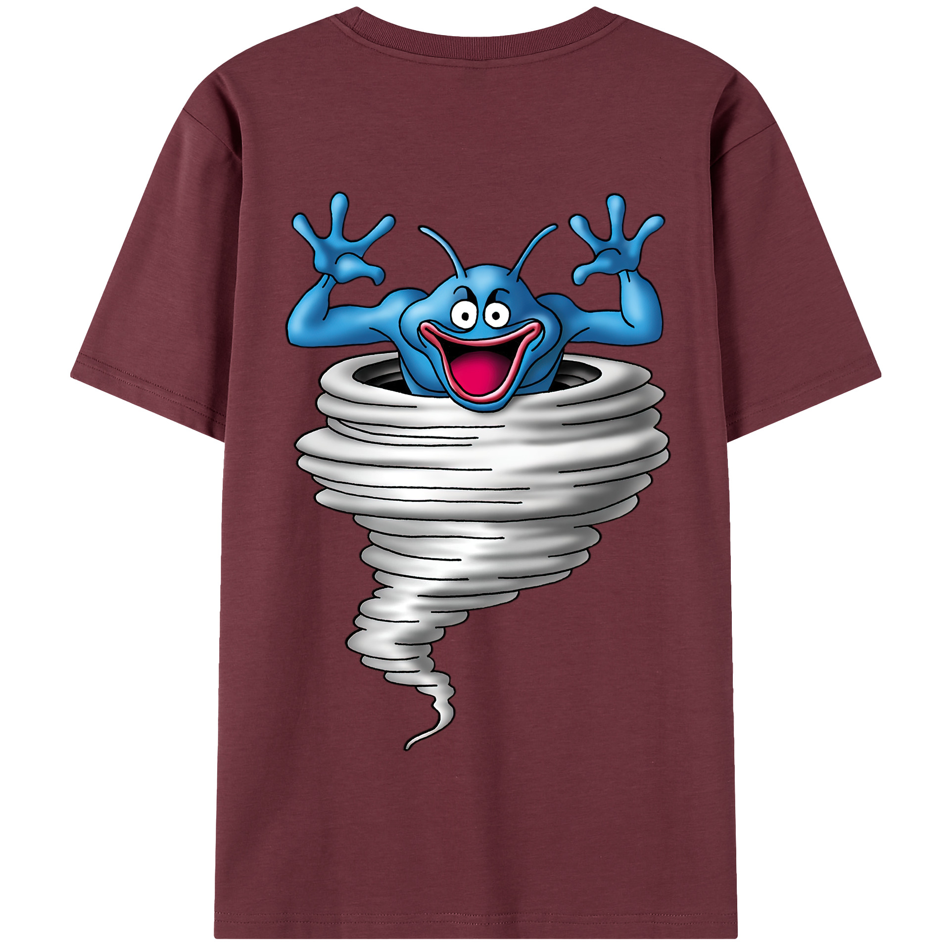 （画像用） ドラゴンクエスト Doragon Kuesuto Dragon Quest 綿100％半袖Tシャツ（背面プリント）